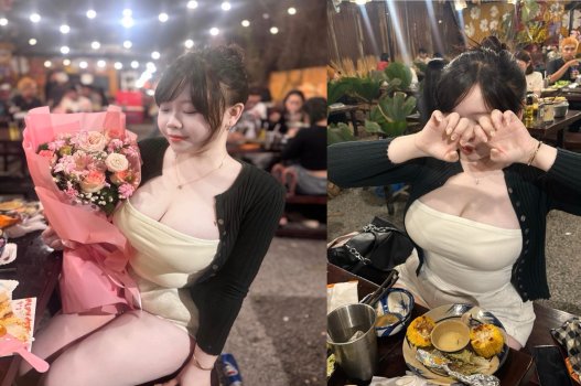 Cho em hàng múp đi ăn rồi chịch luôn